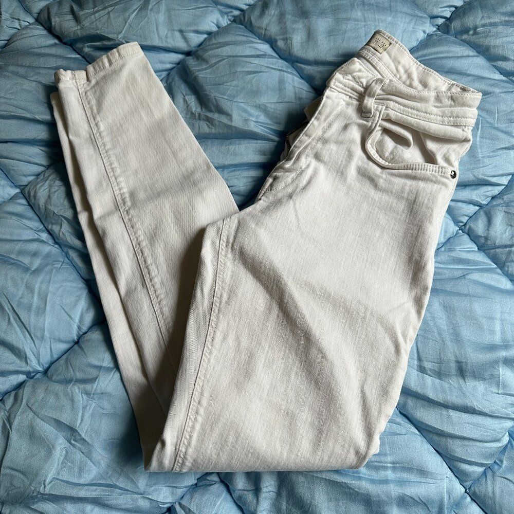 Zara Basic Denim Z1975 White Skinny Jeans Size 4 EUC